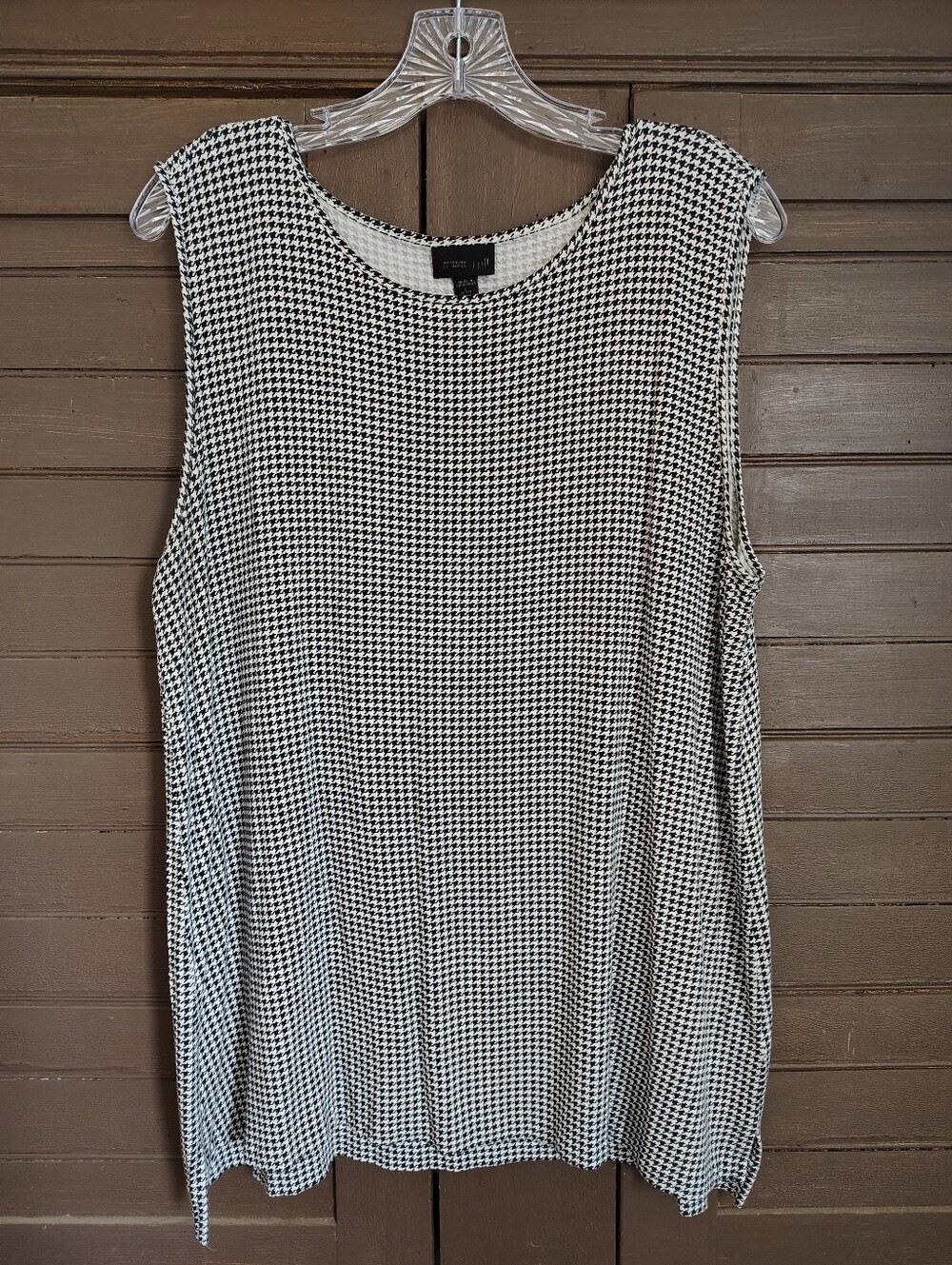 J. Jill Houndstooth Sleeveless Top Size LP